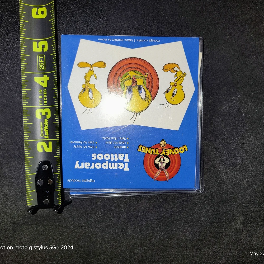 Warner Bros. Looney Tunes Temporary Tattoos - Blue and Yellow